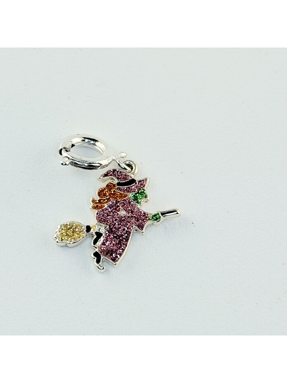 Bomb Party Charm - Halloween Witch on Silver Plating